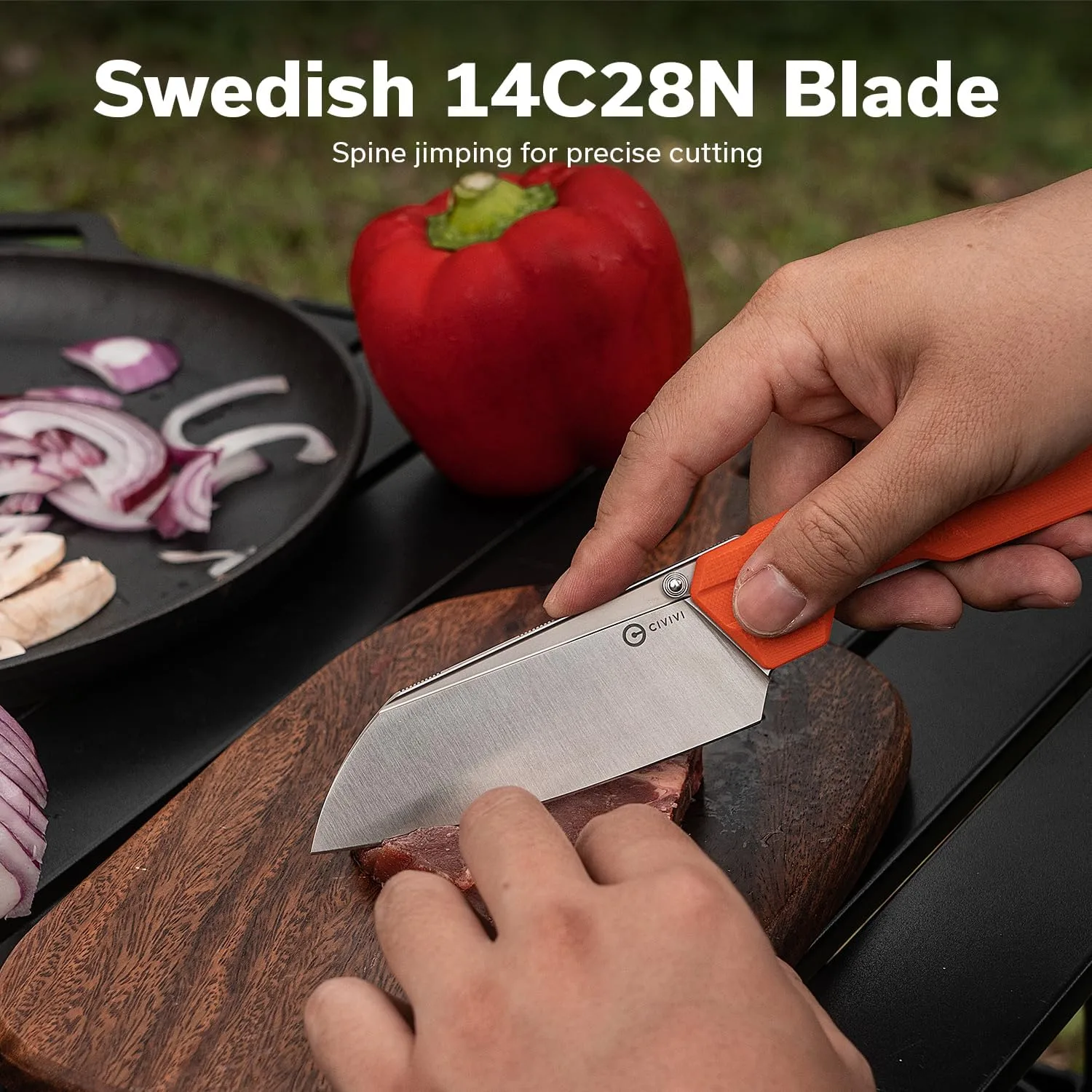 CIVIVI Hid Folding Pocket Knife 4.14in 14C28N Blade G10 Handle