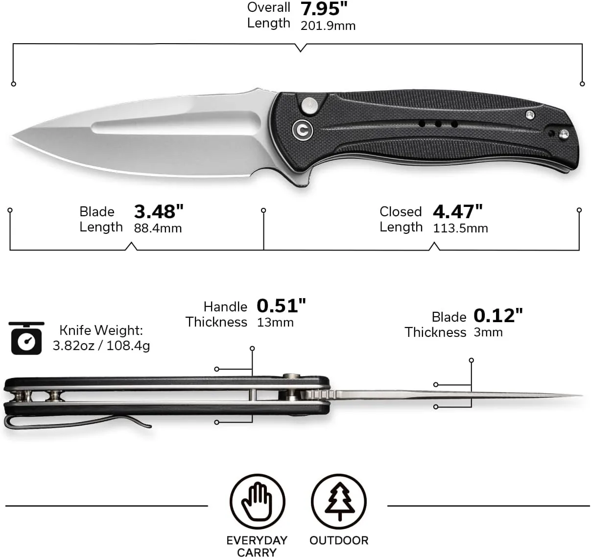CIVIVI Incindie Folding Pocket Knife