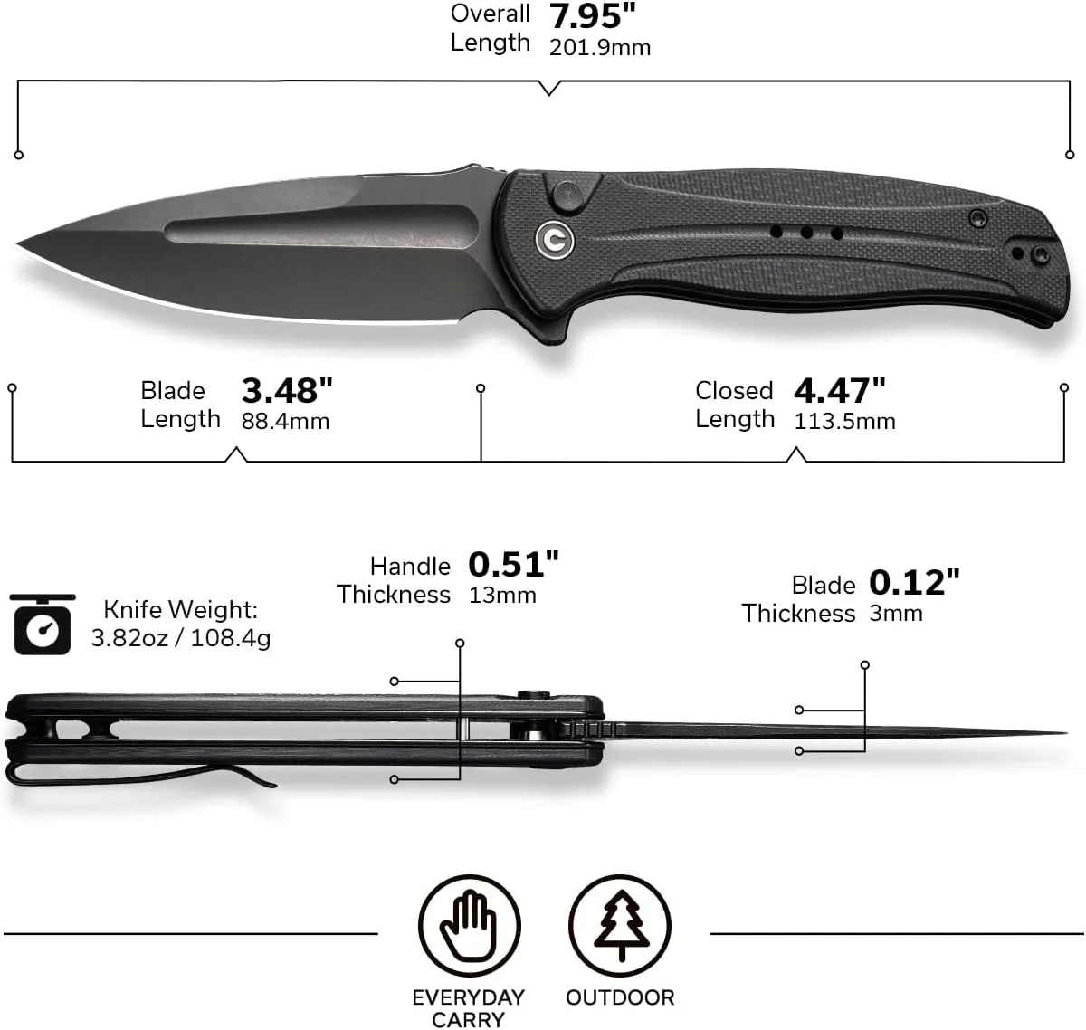 CIVIVI Incindie Folding Pocket Knife