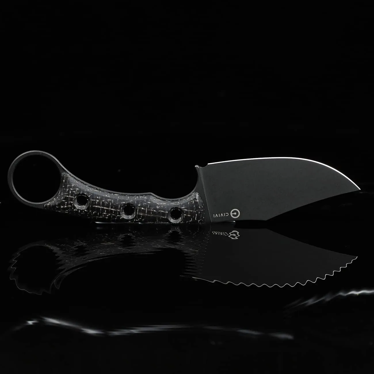 CIVIVI Midwatch Fixed Blade Knife, 3.39" Bohler N690 with Kydex Sheath
