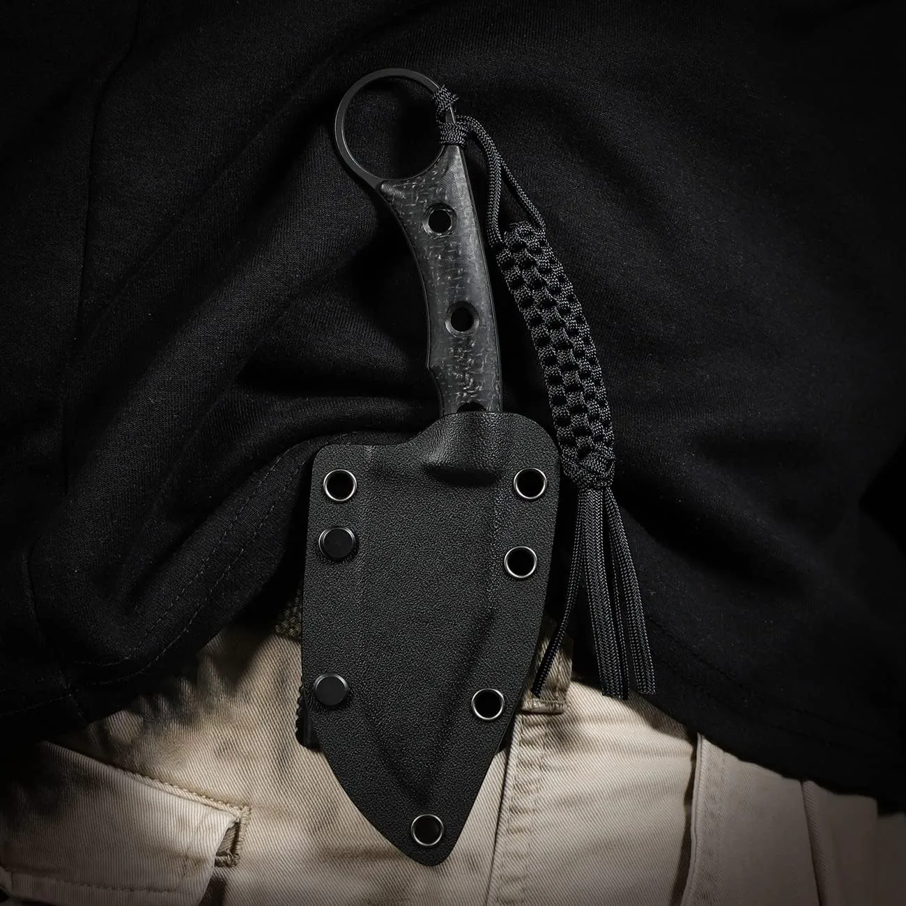 CIVIVI Midwatch Fixed Blade Knife, 3.39" Bohler N690 with Kydex Sheath