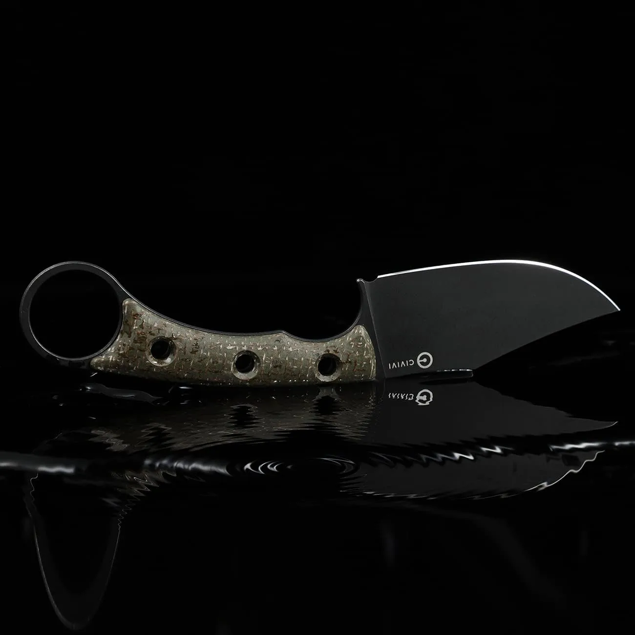 CIVIVI Midwatch Fixed Blade Knife, 3.39" Bohler N690 with Kydex Sheath