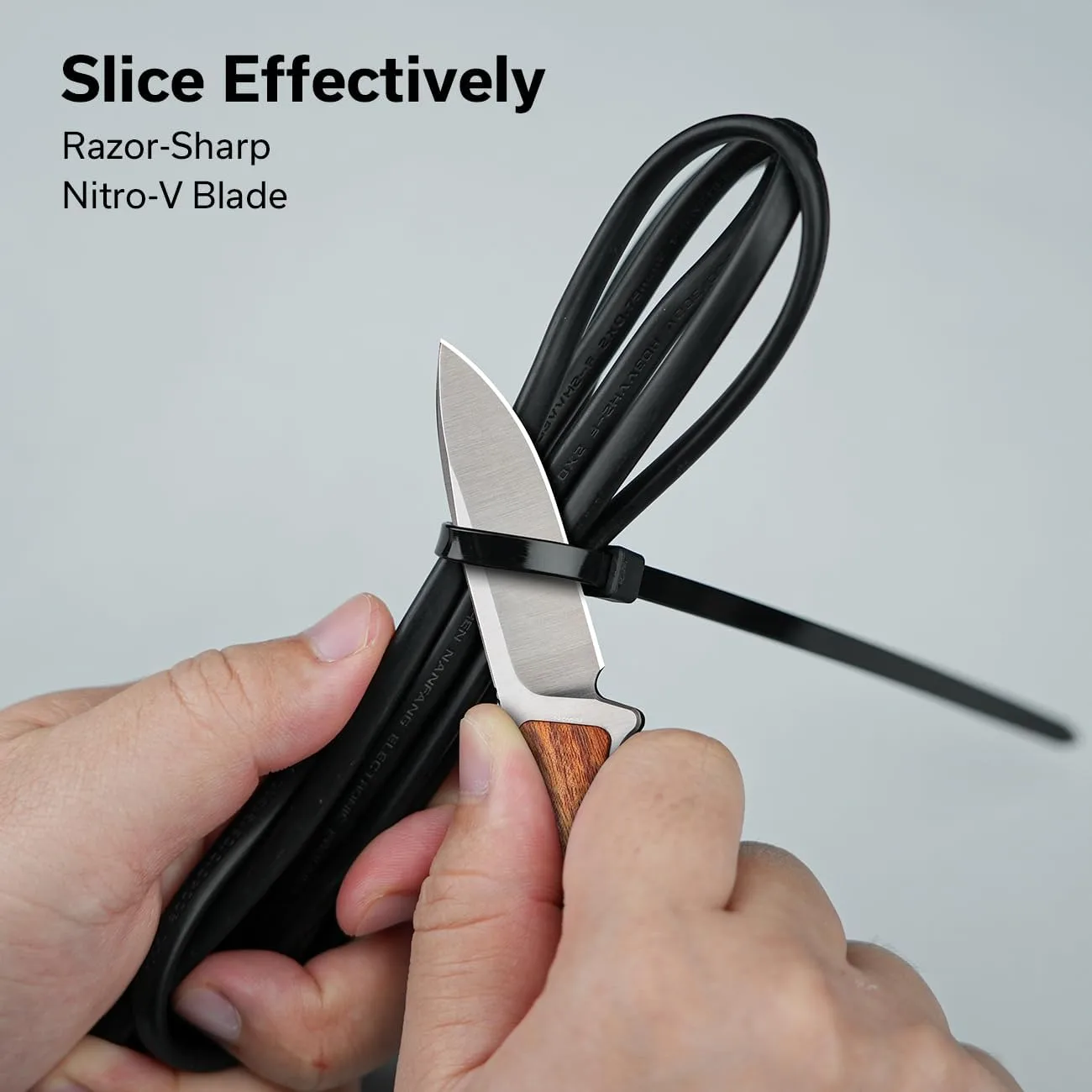 CIVIVI Mini Elementum Fixed Blade Knife with Kydex Sheath and Chain