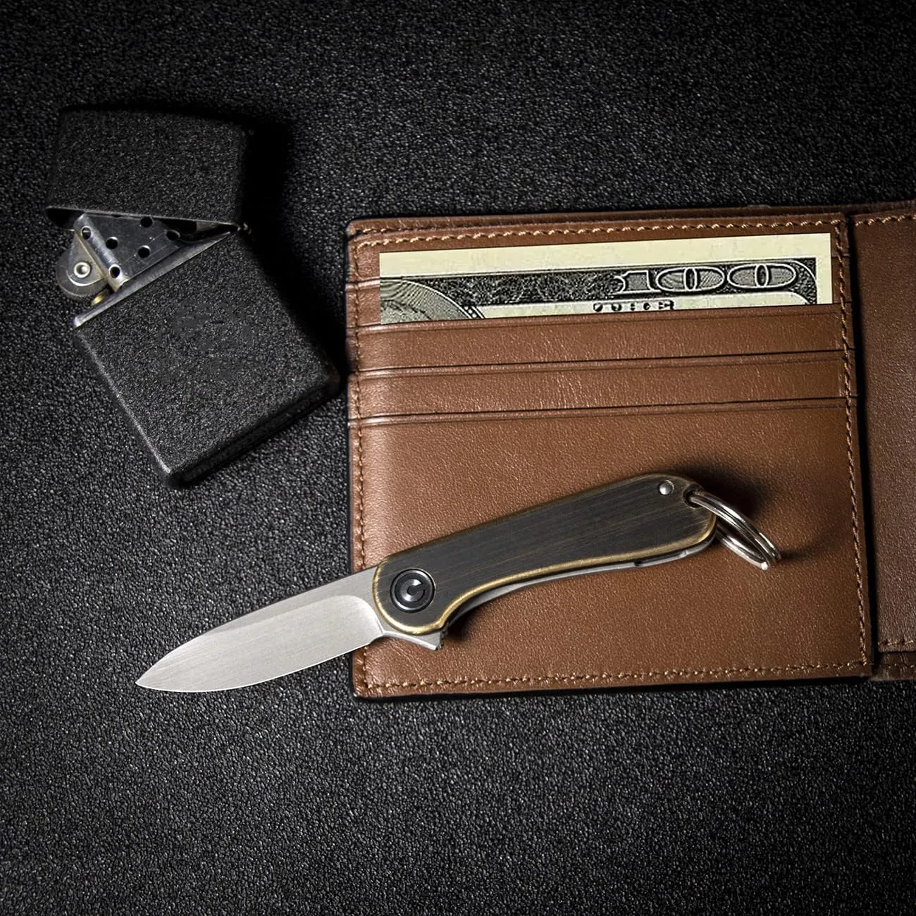 CIVIVI Mini Elementum Flipper Pocket Knife with 1.83" 14C28N Blade