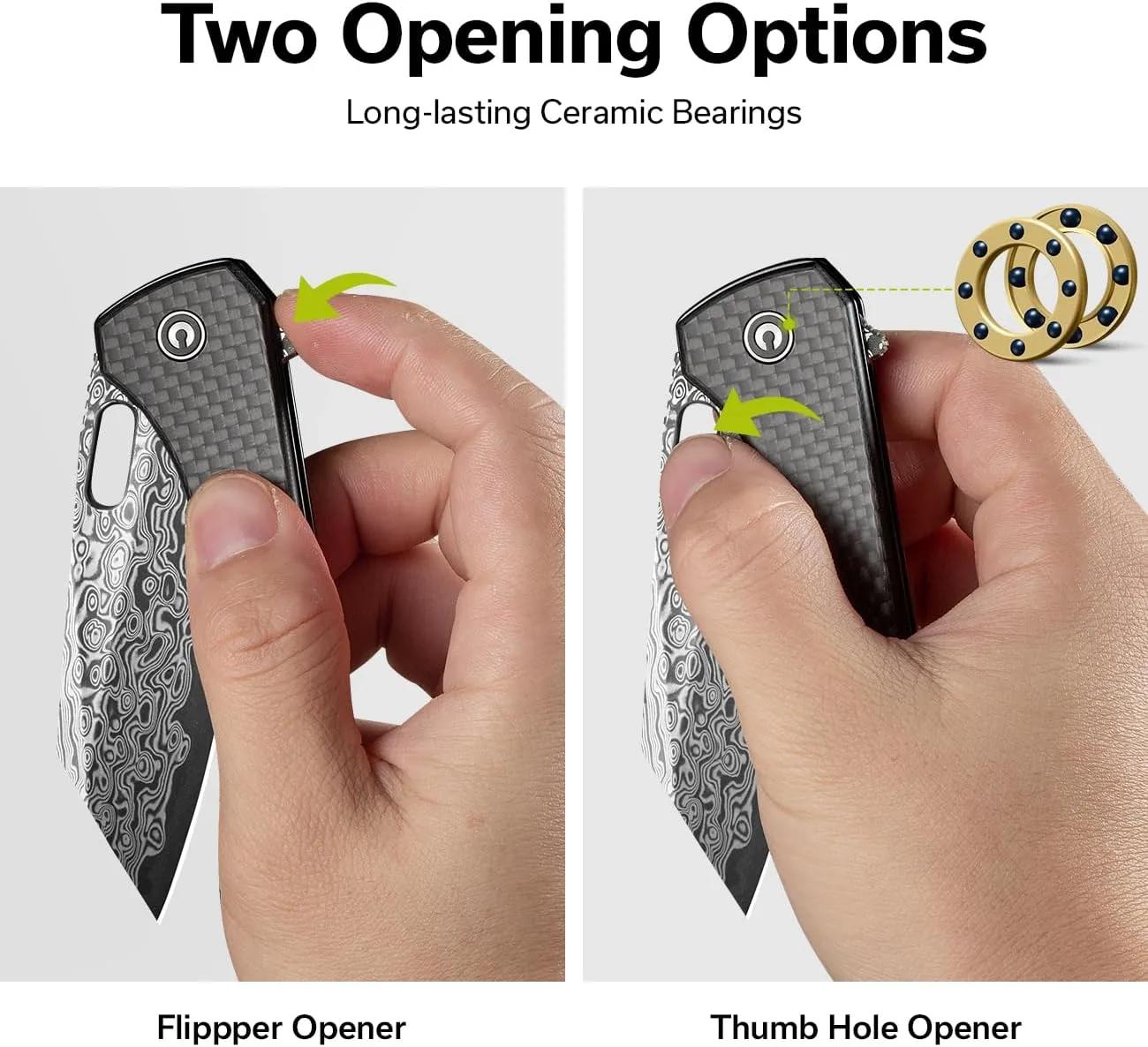 CIVIVI Nugz Folding Pocket Knife for EDC, 3.17" Reverse Tanto Blade C23060