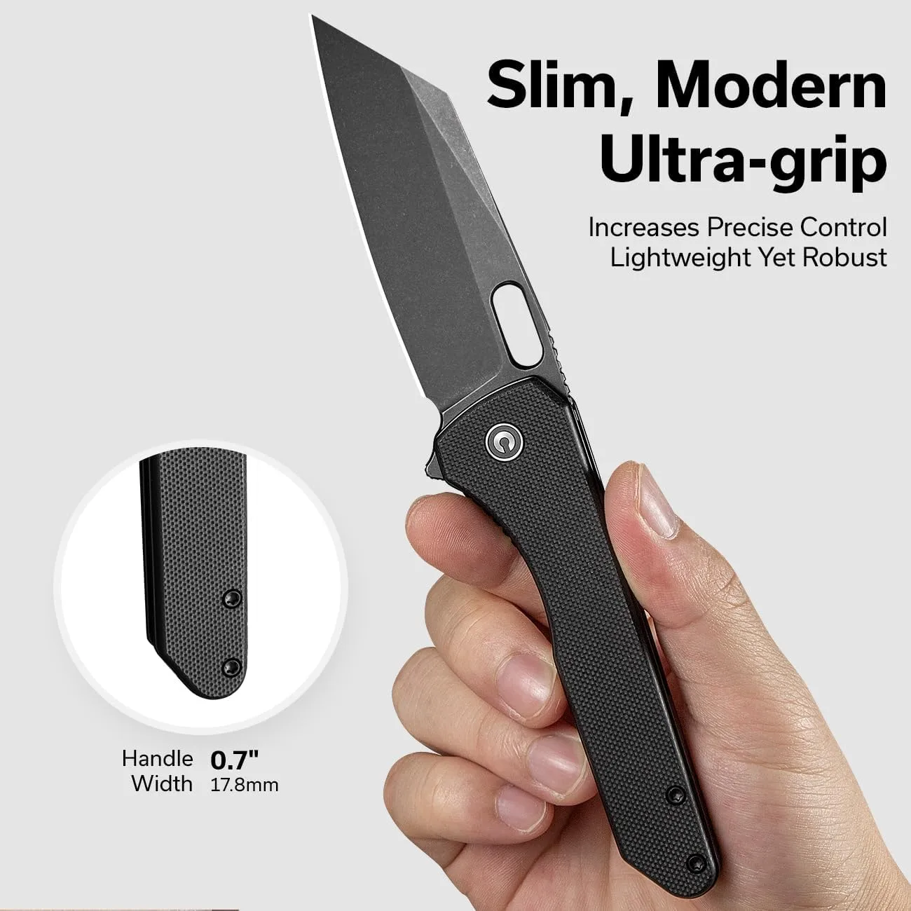CIVIVI Nugz Folding Pocket Knife for EDC, 3.17" Reverse Tanto Blade C23060