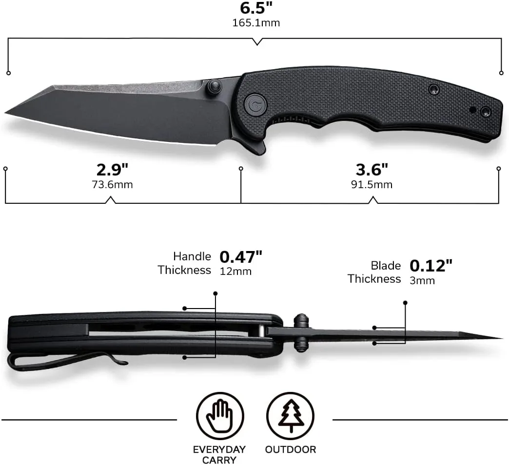 CIVIVI P87 Folder EDC Knife 2.9-in Nitro-V Reverse Tanto