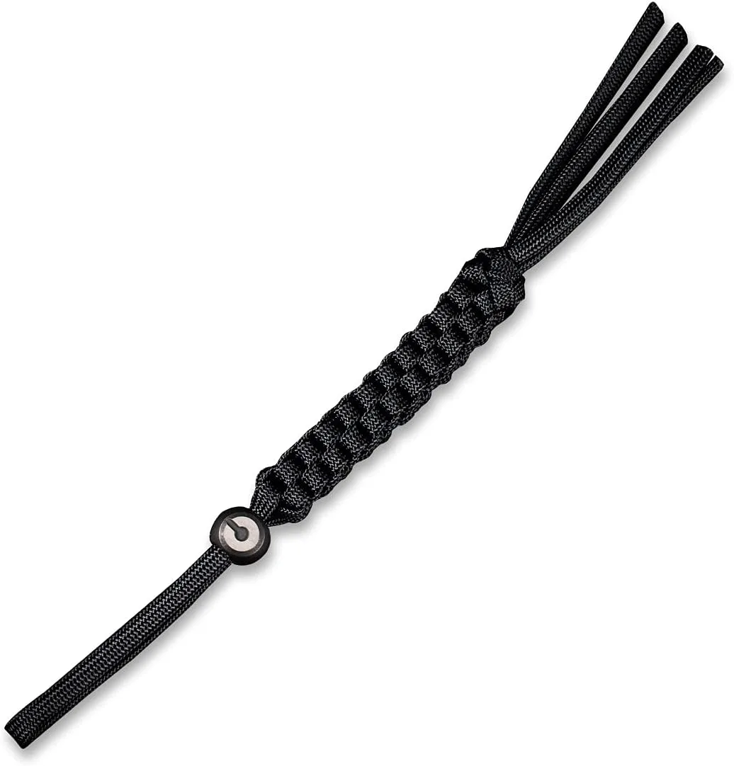 CIVIVI Tied Paracord Lanyard with a Black Sphere 6AL4V Titanium Bead CA-09A