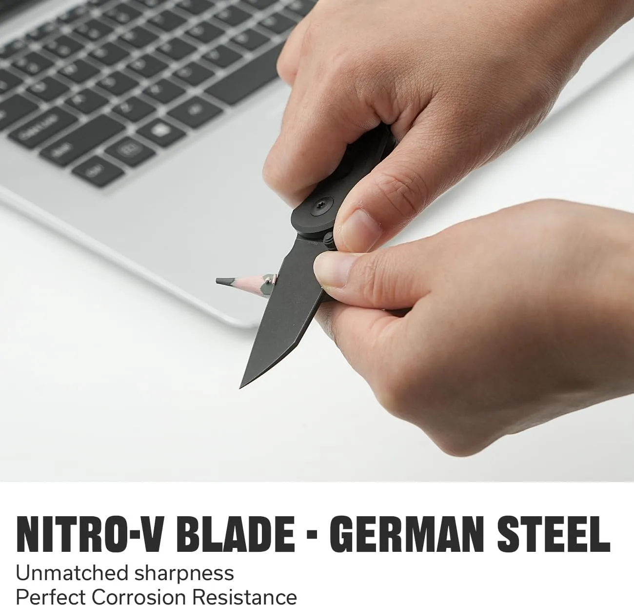 CIVIVI Pragma Folding Knife 2.2" Wharncliffe, Aluminum Handle, Carabiner & Bottle Opener