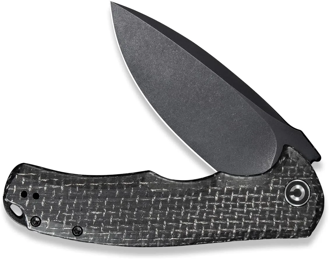 CIVIVI Praxis Flipper Folding Pocket Knife, 3.75" Black Stonewashed 9Cr18MoV