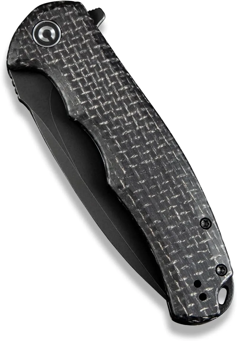 CIVIVI Praxis Flipper Folding Pocket Knife, 3.75" Black Stonewashed 9Cr18MoV