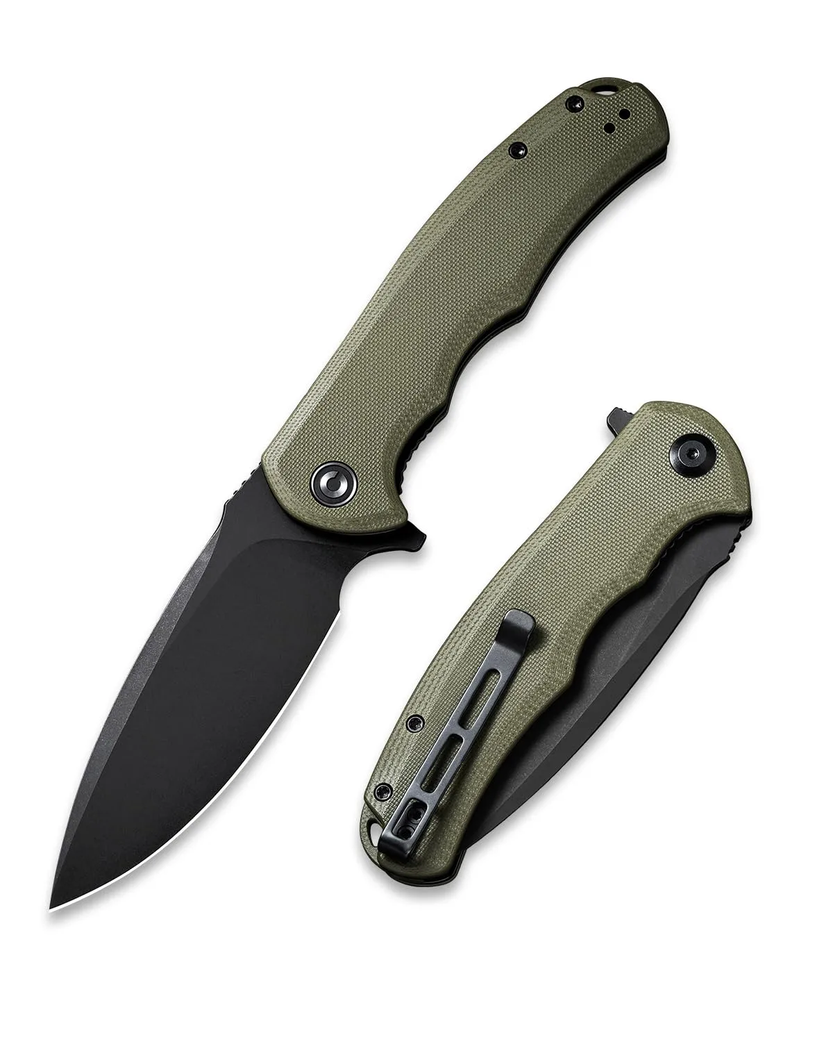 CIVIVI Praxis Flipper Folding Pocket Knife, 3.75" Black Stonewashed 9Cr18MoV