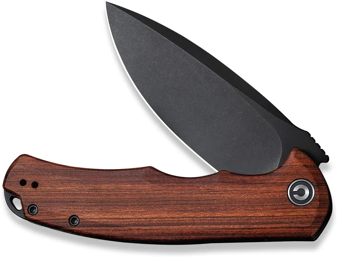 CIVIVI Praxis Flipper Folding Pocket Knife, 3.75" Black Stonewashed 9Cr18MoV