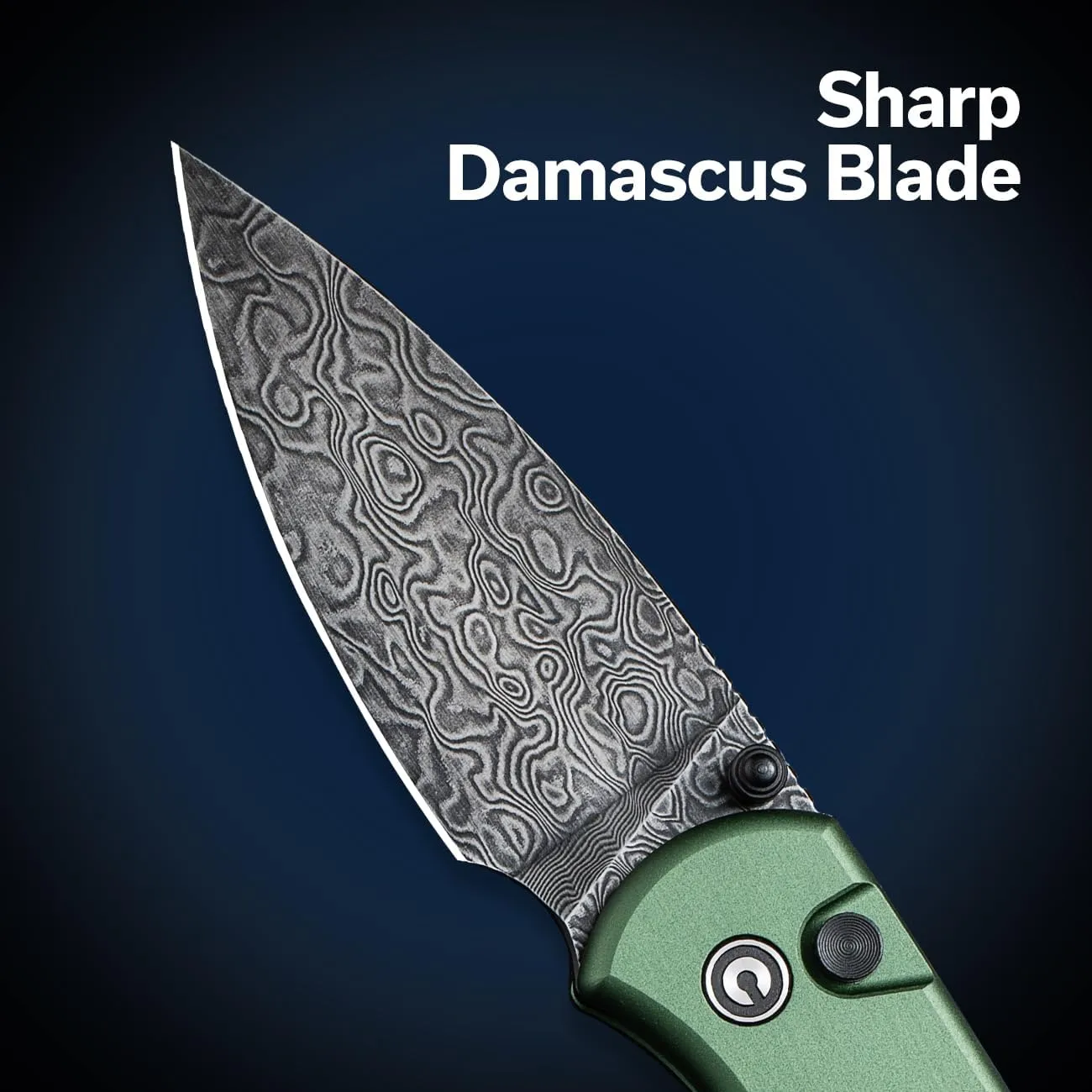 CIVIVI Qubit Pocket Folding Knife, Button Lock & Thumb Stud, 2.98" Blade, Aluminum Handle