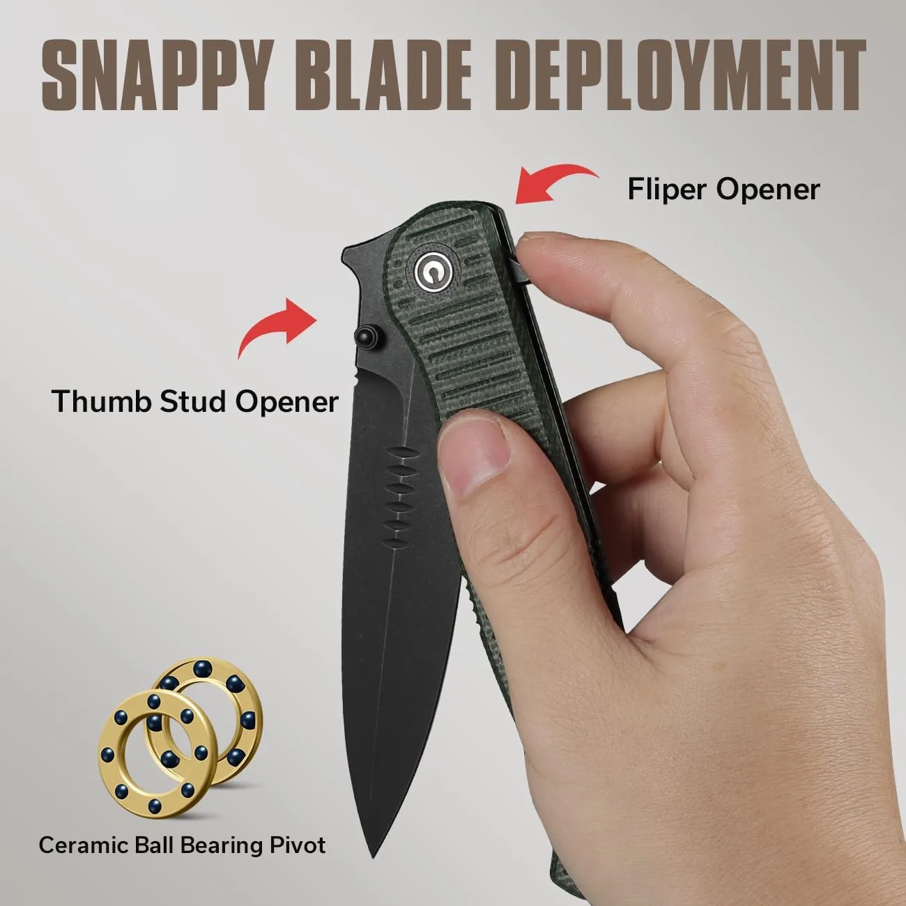 CIVIVI RS71 Folding Pocket Knife with 4" Nitro-V Blade