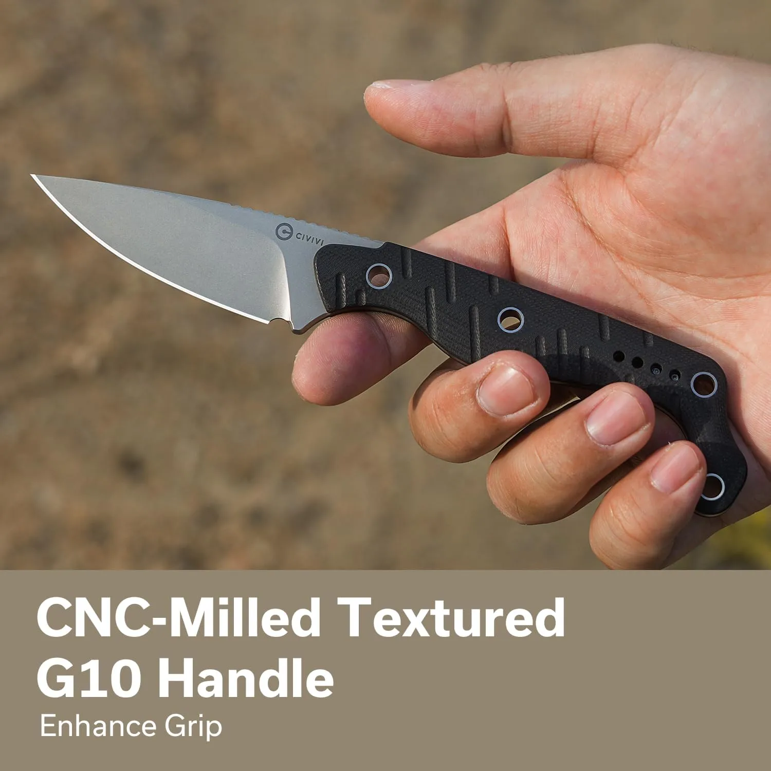 CIVIVI SOKN EDC Fixed Blade Knife with Kydex Sheath
