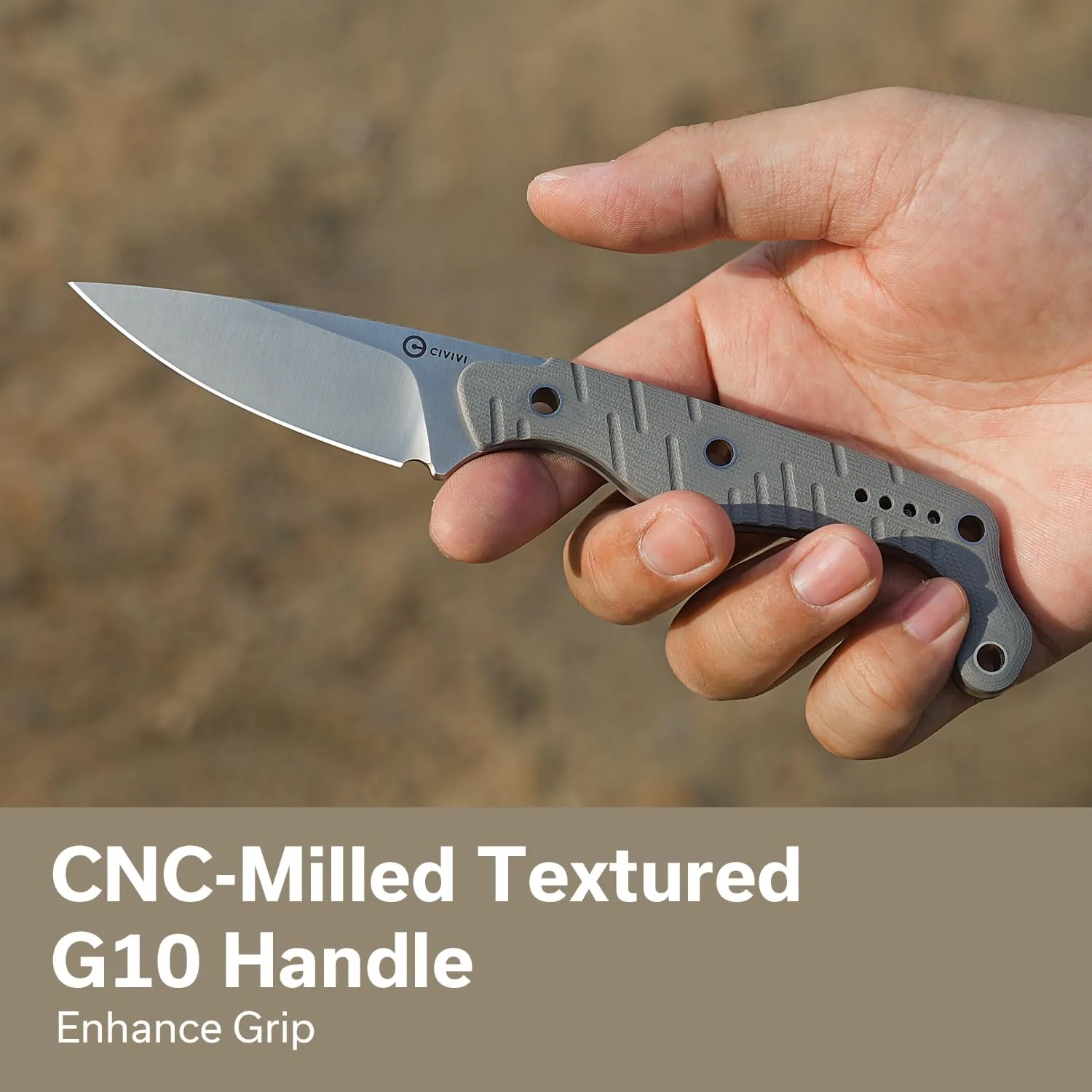 CIVIVI SOKN EDC Fixed Blade Knife with Kydex Sheath