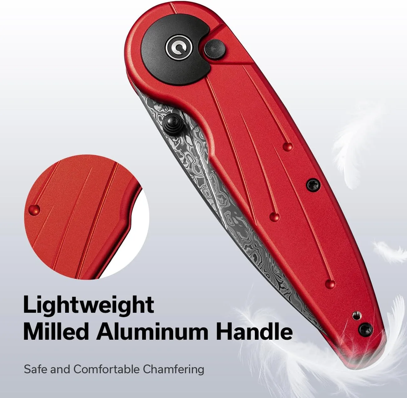 CIVIVI Starflare Pocket Knife, 3.3\" Folding Button Lock