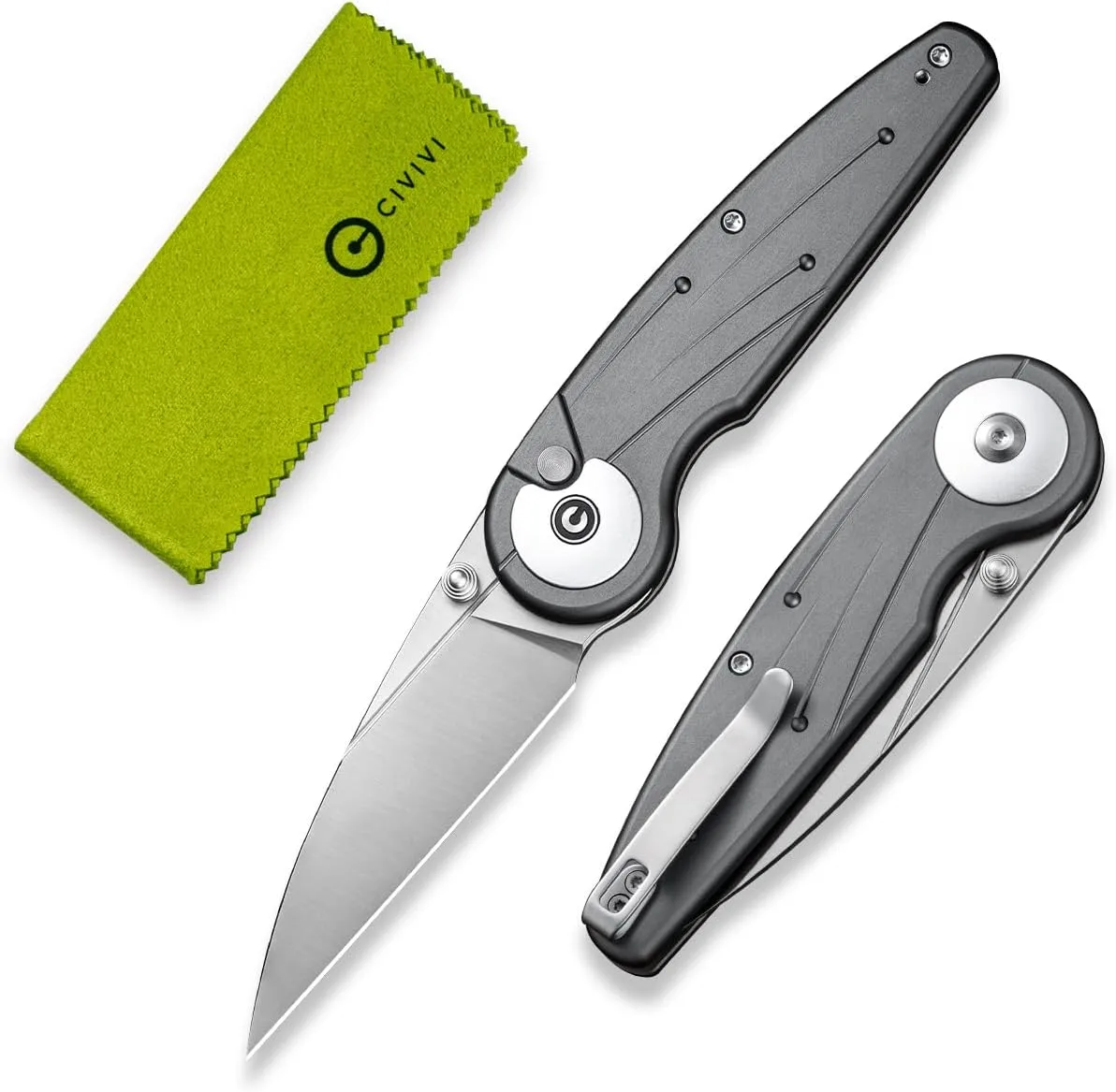 CIVIVI Starflare Pocket Knife, 3.3\" Folding Button Lock