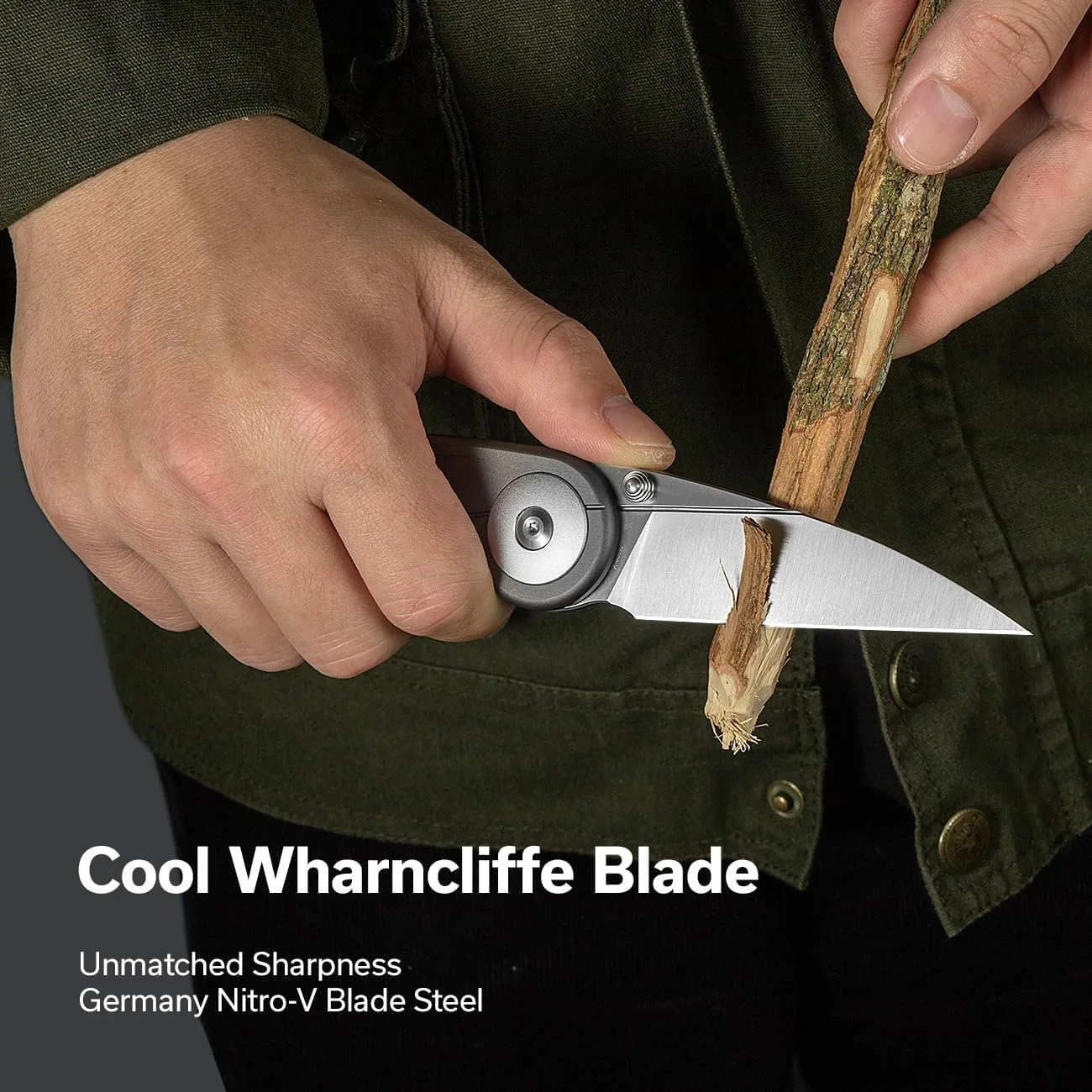 CIVIVI Starflare Pocket Knife, 3.3\" Folding Button Lock