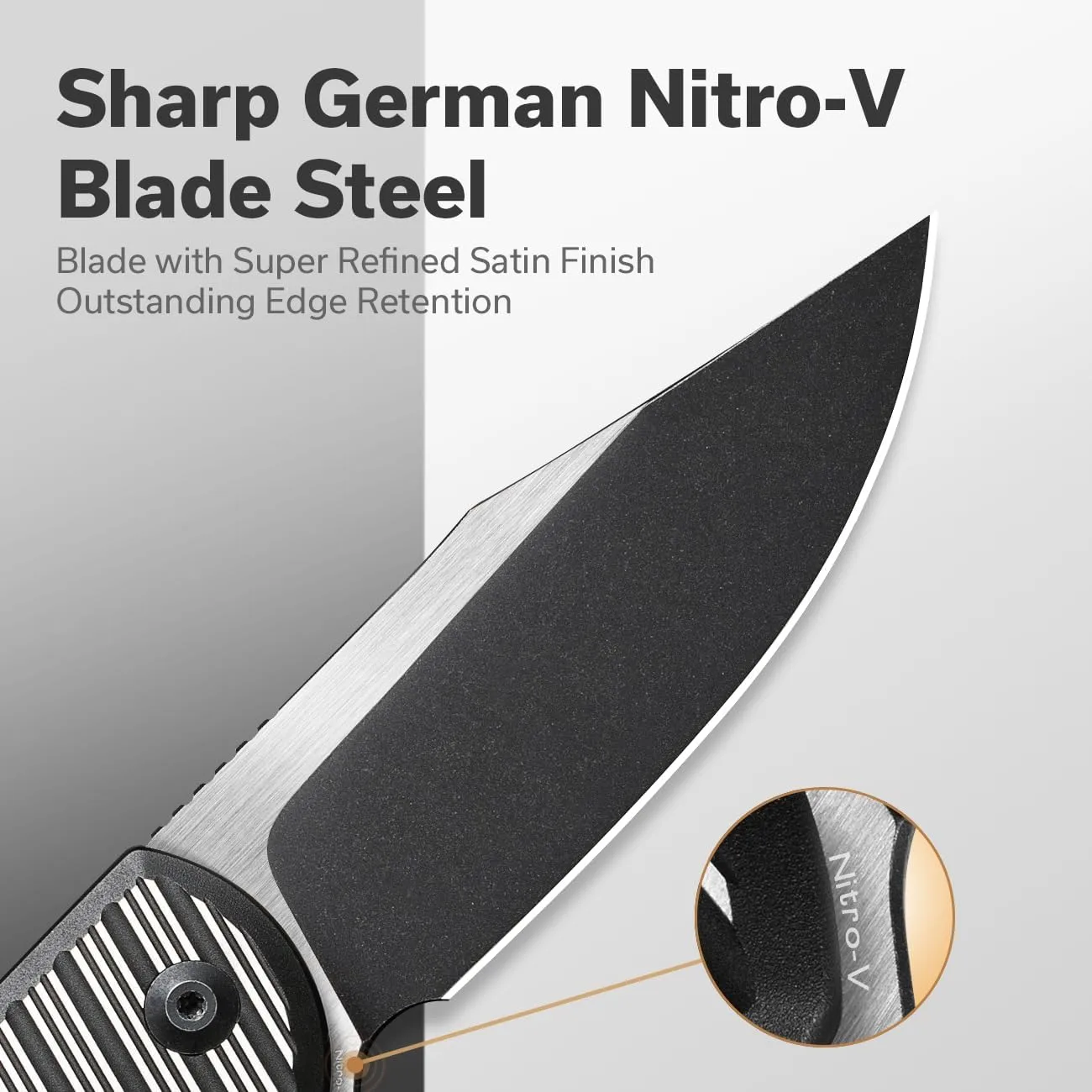 CIVIVI Stormhowl Pocket Knife, Folding Knife with 3.3" Nitro-V Blade and Aluminum Handle