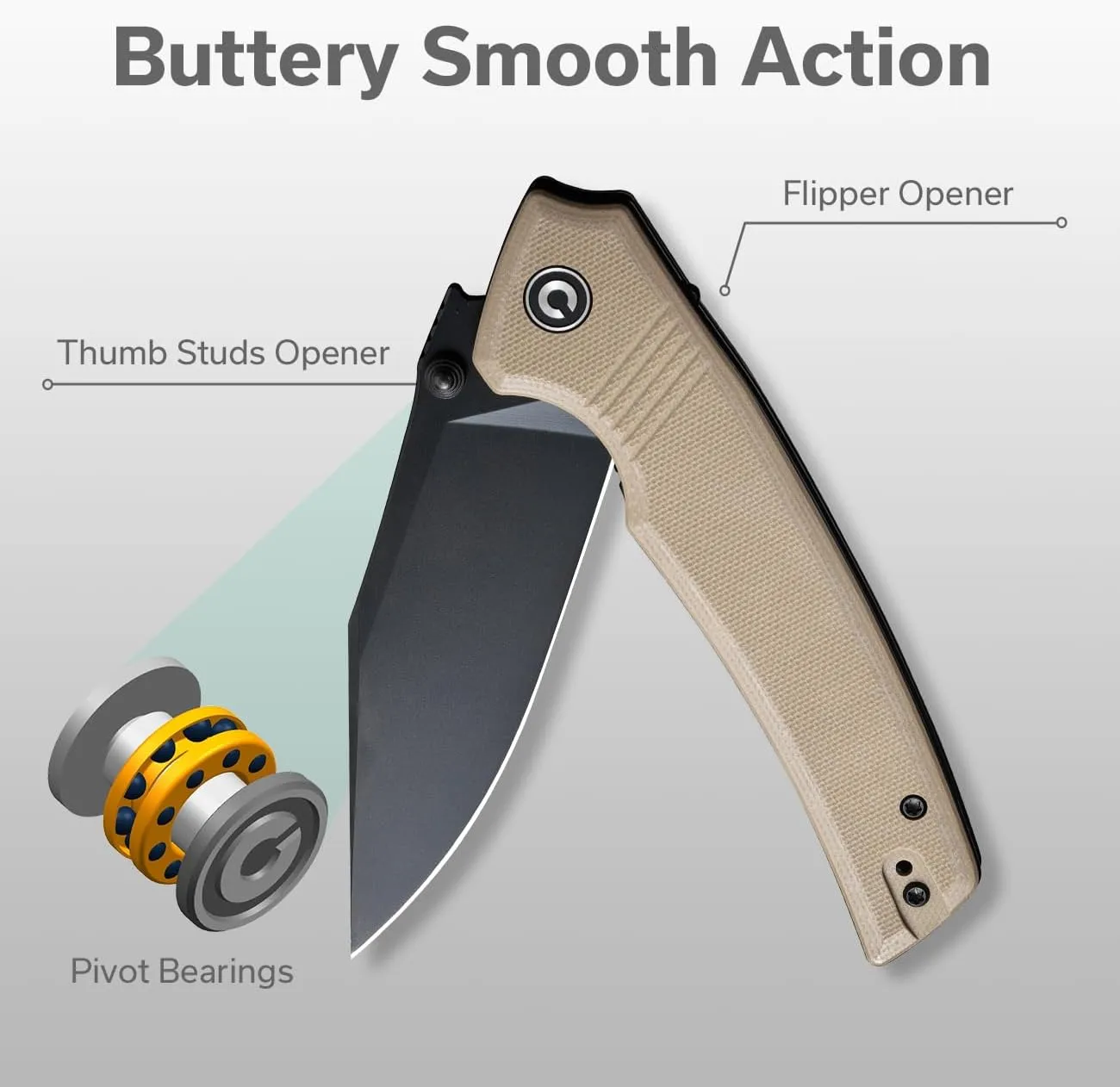 CIVIVI Tranquil Folding Pocket Knife for EDC, 3.7'' Blade
