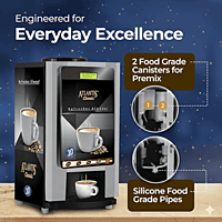 Atlantis Classic 2 Lane machine dispensing a hot cup of tea from the left nozzle. Atlantis Classic 2 Lane machine dispensing a hot cup of tea from the left nozzle.