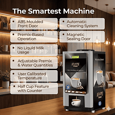 Atlantis Classic model automatic vending machine for tea and coffee.