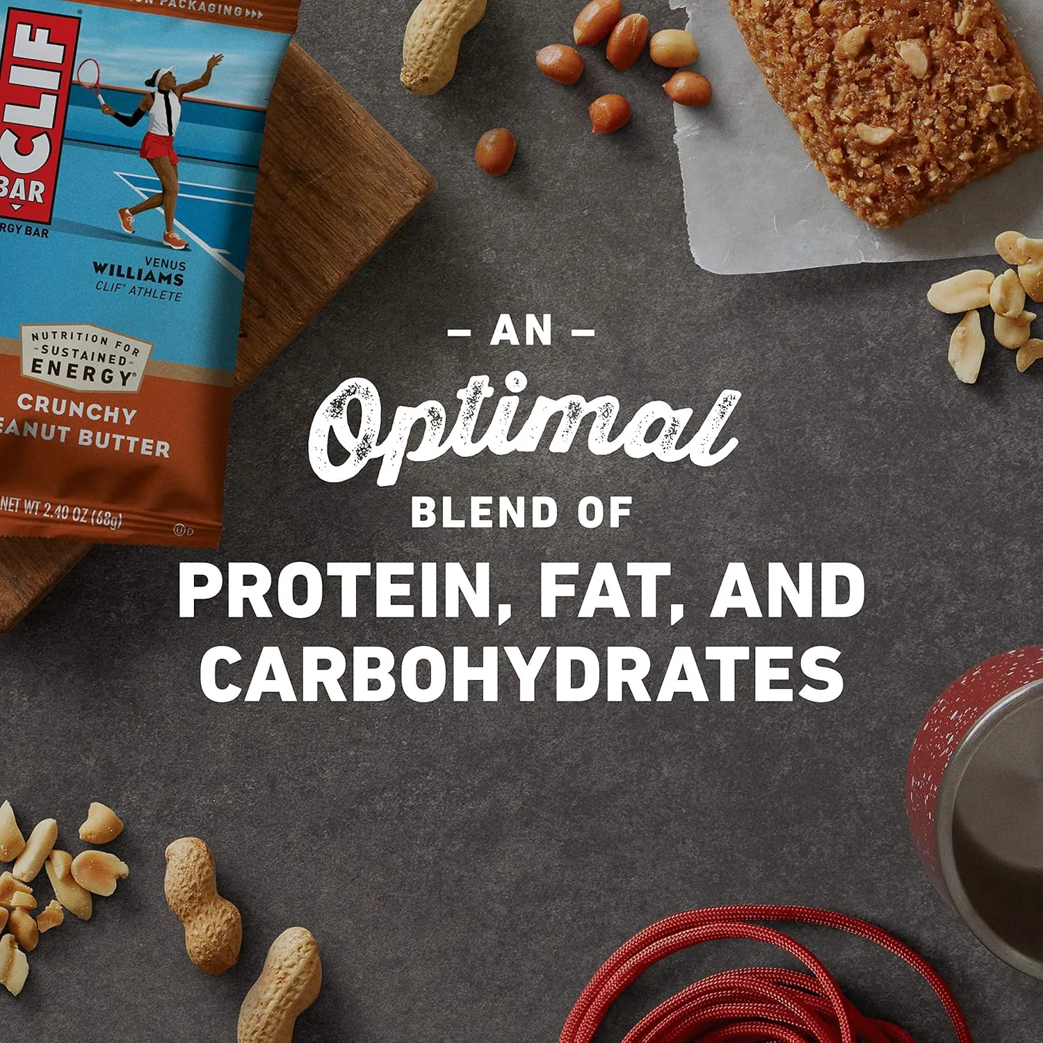 Clif Bars - Energy Bars - Crunchy Peanut Butter - Made with Organic Oats - Plant Based Food - Vegetarian