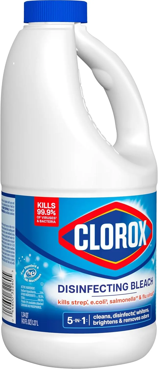 CLOROX Disinfecting Bleach, Concentrated Formula, Regular - 43 Fl oz