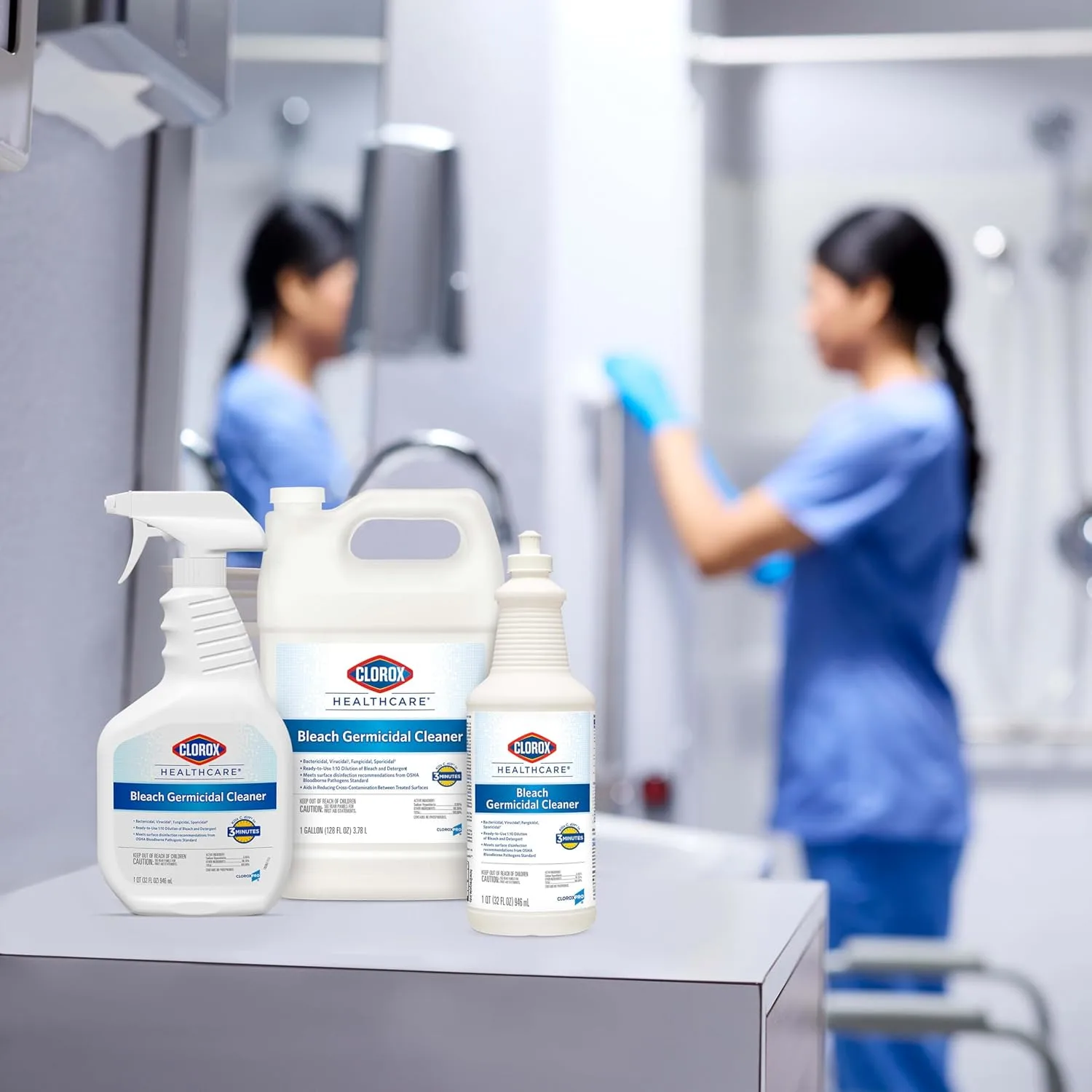 Clorox Healthcare Bleach Germicidal Cleaner, 32 fl oz, Case of 6