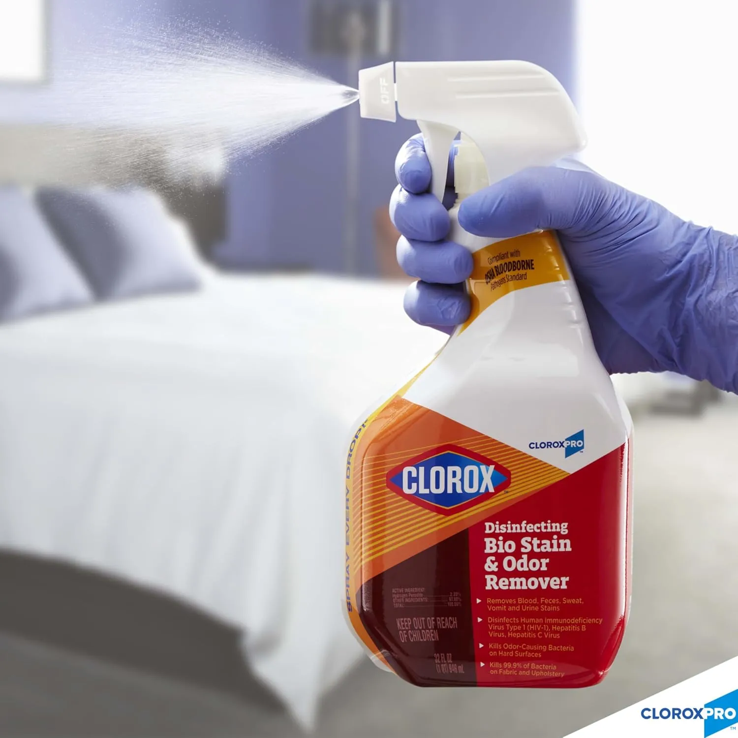 CloroxPro Clorox Disinfecting Bio Stain and Odor Remover Refill, 128 Fluid Ounces (Packaging May Vary)