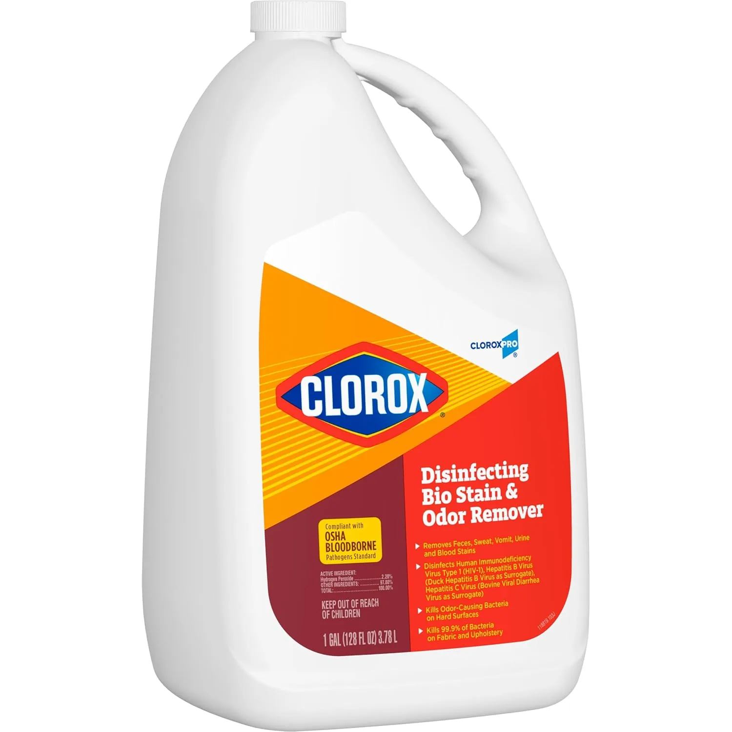 CloroxPro Clorox Disinfecting Bio Stain and Odor Remover Refill, 128 Fluid Ounces (Packaging May Vary)