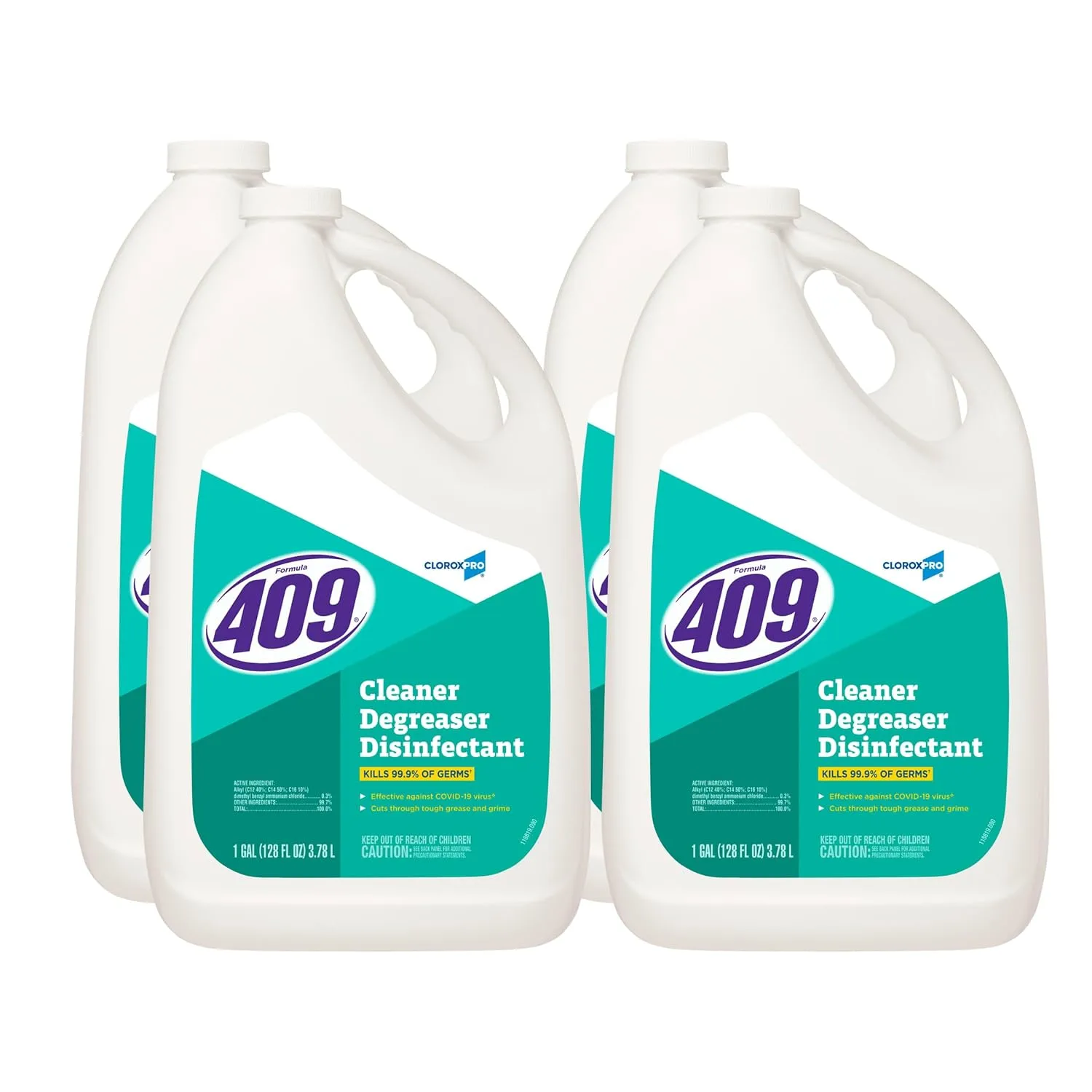 CloroxPro Formula 409 Cleaner Degreaser Disinfectant Refill, 128 fl oz (Pack of 4)