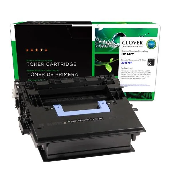 Clover Remanufactured Extra High Yield Toner Cartridge Replacement for HP 147Y (HP W1470Y) | Black | Extra High Yield