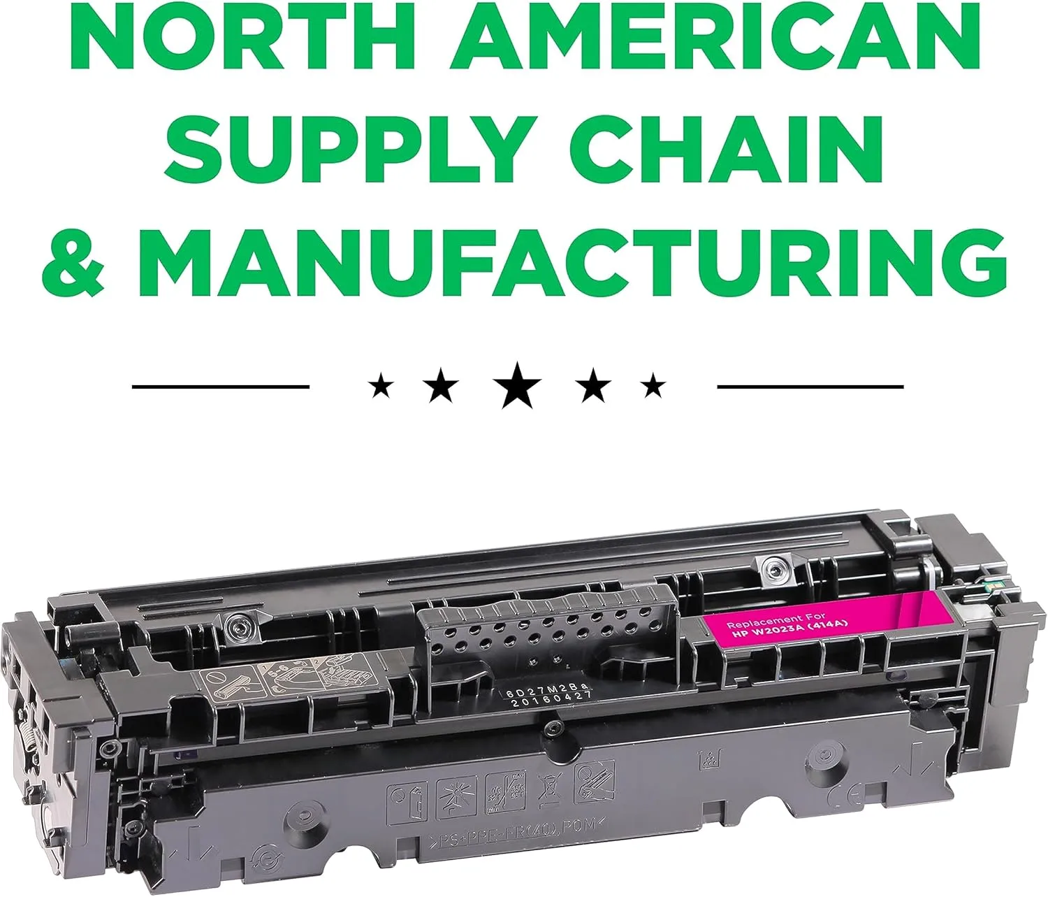 Clover Remanufactured Toner Cartridge Replacement for HP 414A (W2023A) | Magenta