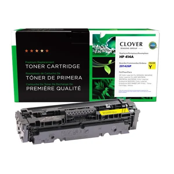Clover Remanufactured Toner Cartridge Replacement for HP 414A (W2022A) | Yellow