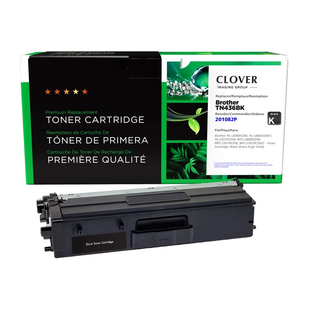 CLOVER Remanufactured Toner Cartridge Replacement for Brother TN436 Series