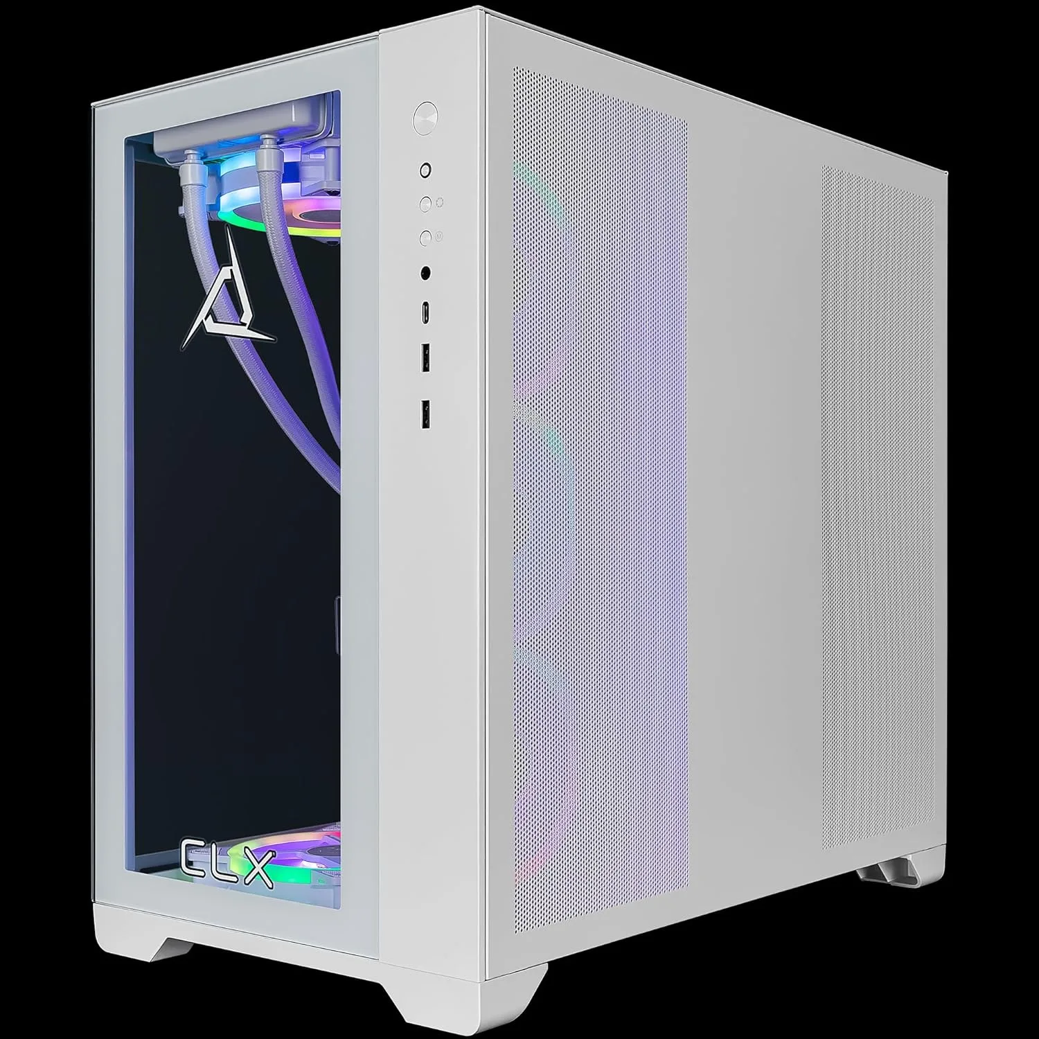 CLX Set Gaming PC - AMD Ryzen 7 7800X3D 4.2GHz, GeForce RTX 5070, 2TB NVMe M.2 SSD, 6TB HDD, 64GB DDR5 RGB Memory, 360mm AIO, WiFi, Windows 11 Home, White