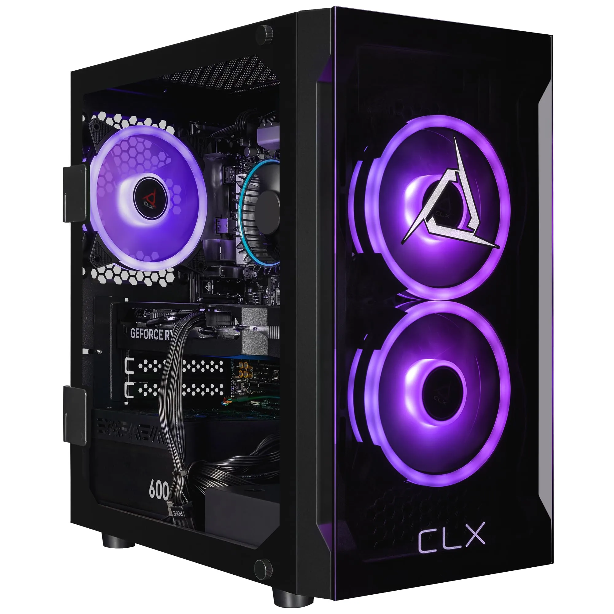 CLX Set Gaming PC - Intel Core i5 14400F 2.5GHz, GeForce RTX 5060, 2TB NVMe M.2 SSD, 32GB DDR5 RGB Memory, CPU air Cooler, WiFi, Windows 11 Home, Black 14400F | RTX 5060