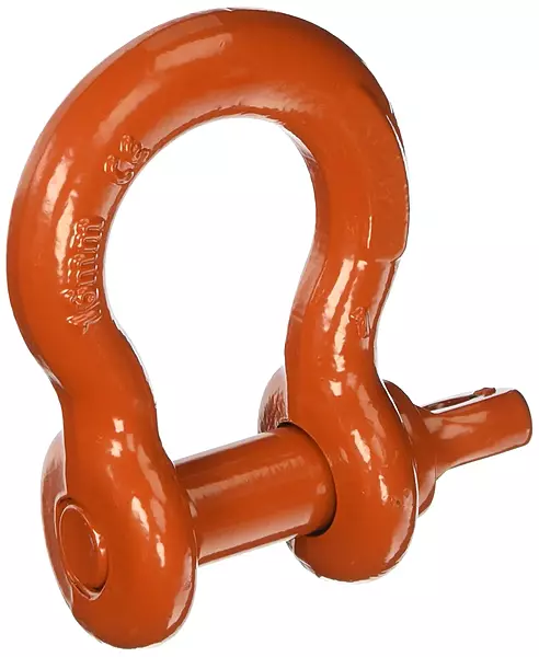 CM M651P Super Strong Anchor Shackle with Orange Powder Coated Screw Pin, 4-1/2 Ton Work Load Limit, 5/8" Size