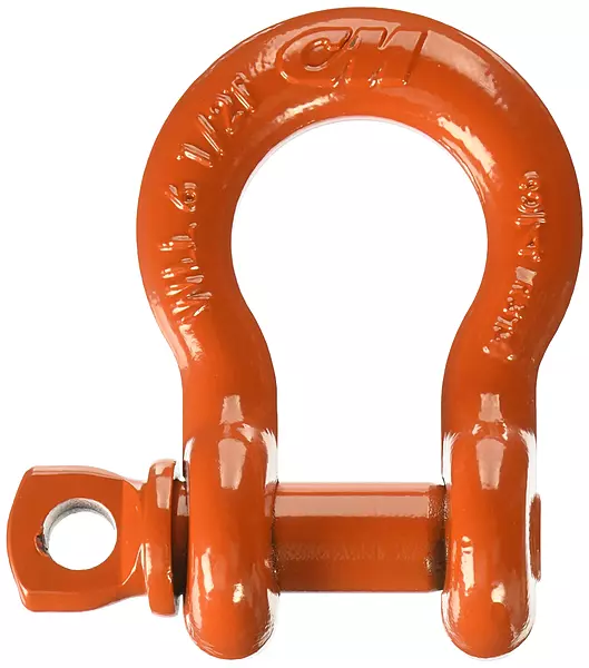 CM M652P Super Strong Anchor Shackle with Orange Powder Coated Screw Pin, 6-1/2 Ton Work Load Limit, 3/4" Size
