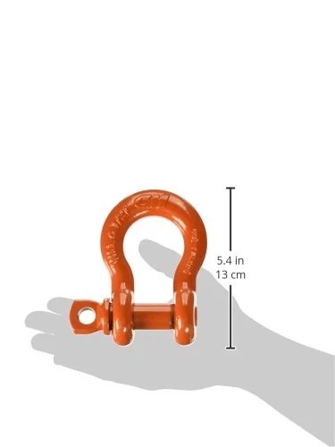 CM M652P Super Strong Anchor Shackle with Orange Powder Coated Screw Pin, 6-1/2 Ton Work Load Limit, 3/4" Size