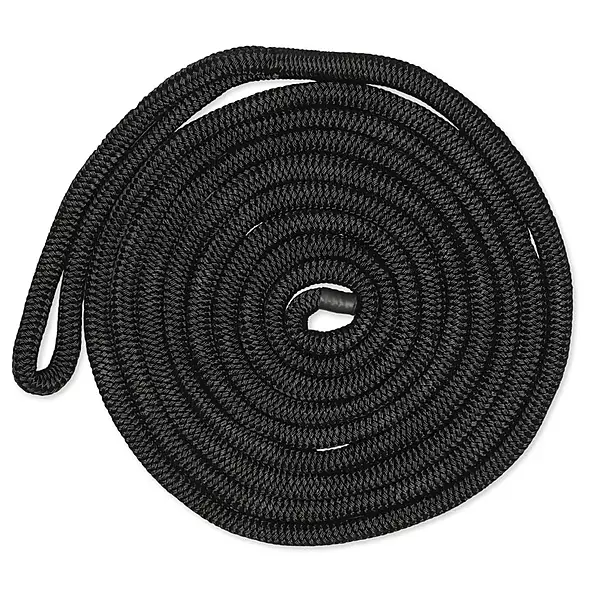 CDL3825BK, Dock Line, 3/8" Diameter - 25' Length, Double Braid, Black