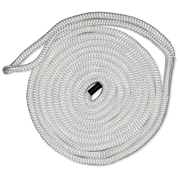 CDL1215WH, Dock Line, 1/2" Diameter - 15' Length, Double Braid, White