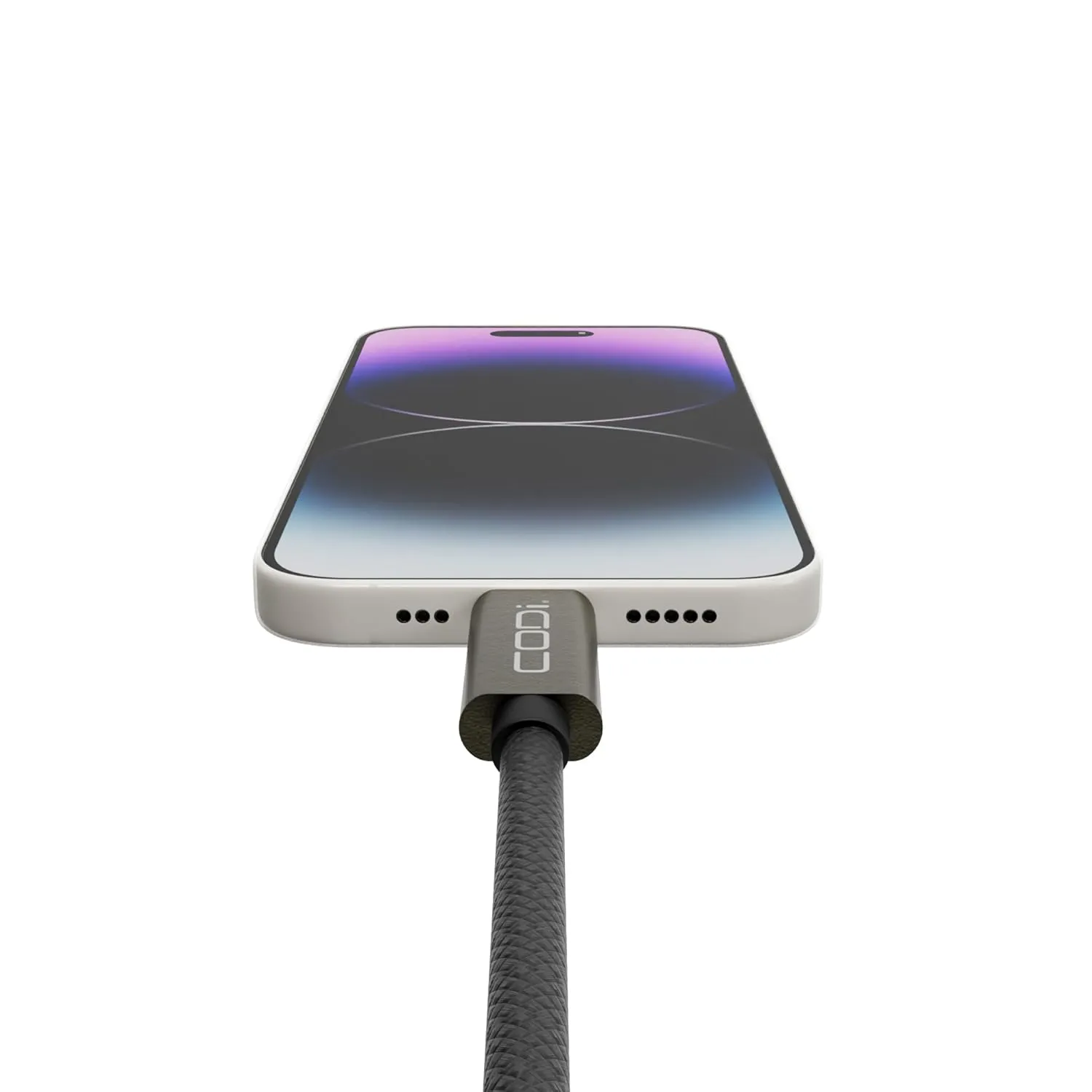 CODi 3ft USB-C to USB-C Braided Nylon Charging Cable | Fast Charge & Sync | Durable Aluminum Housing