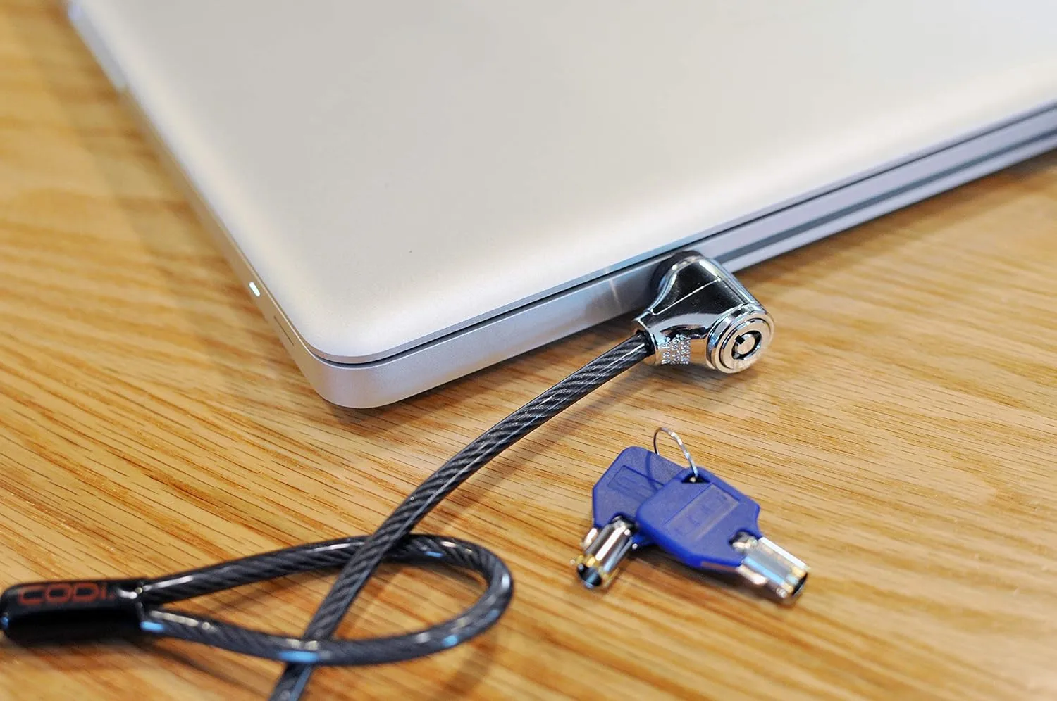 CODi Key Cable Lock, Black (A02001) - Integrated Security Solution for Laptops, Desktops and Monitors