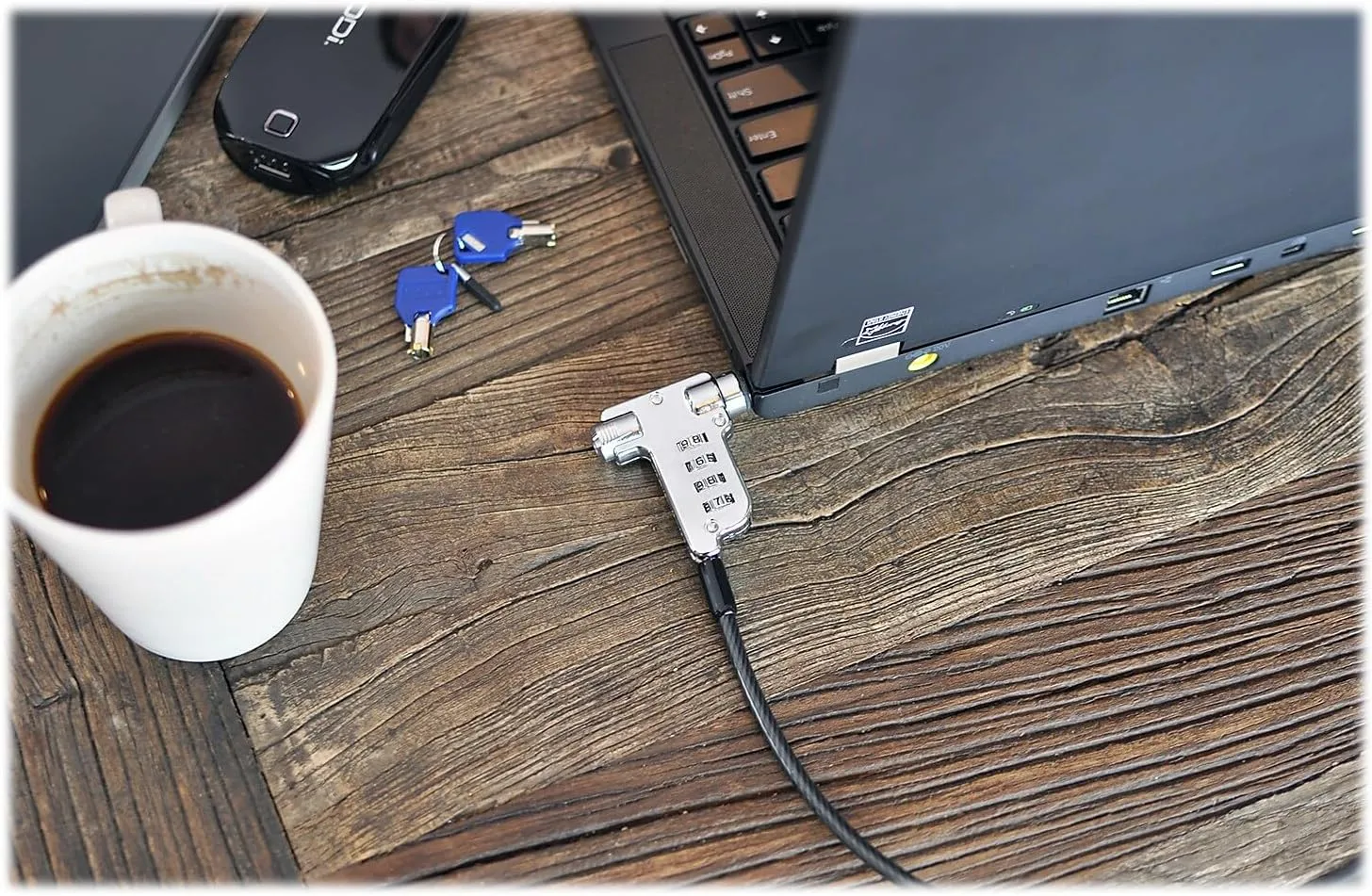 Codi 4-digit Combination Notebook Computer Titanium Cable Lock for Pc and Mac