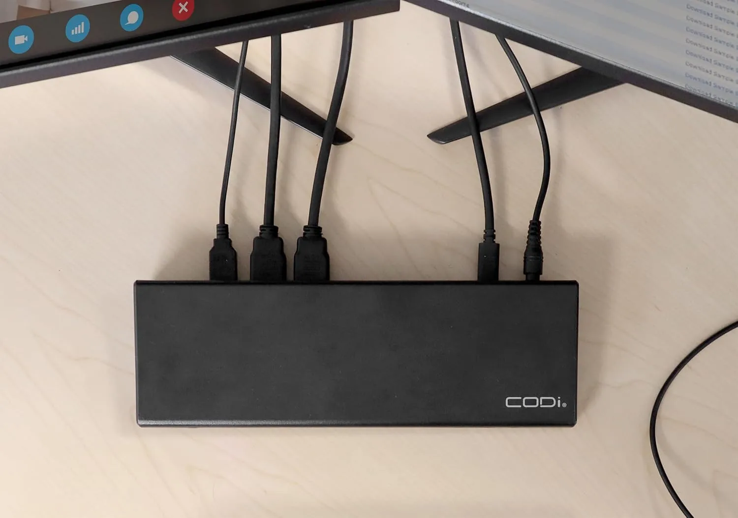CODi Centro1080 USB-C Triple Display Docking Station | Supports 2 Screens (Windows, macOS, and ChromeOS), Triple 4K@60Hz