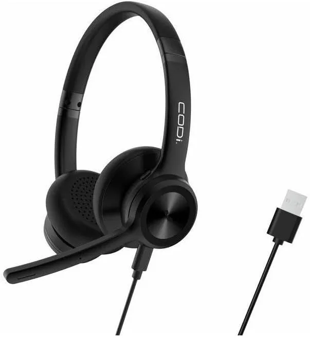 CODi CLARO Wired Stereo Dual Ear Headset w/ AI ENC Microphone - Stereo - USB Type C - Wired - Over-the-Head - A04618